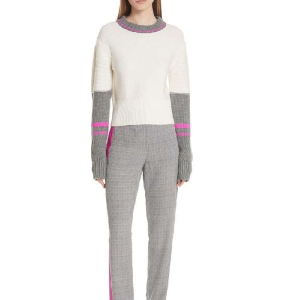 GREY JASON WU Colorblock Merino Wool Sweater